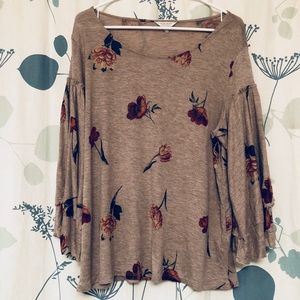 Lucky Brand Floral Knit Top